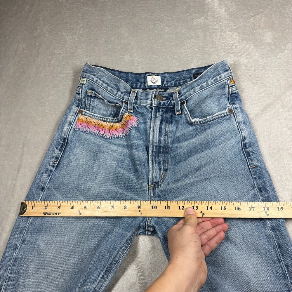 Free People X Citizens of Humanity Estella High Rise Ankle Flare Blue Jeans 25 - Picture 8 of 17
